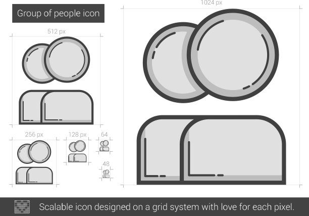 人群线图标图片下载