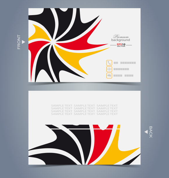 优雅的名片设计模板图片下载