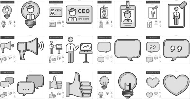 人力资源线图标设置图片下载