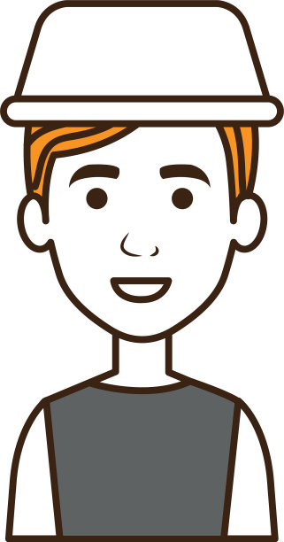 年轻男子与出租车灯的化身角色图片下载