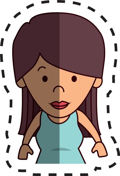 可爱的女人角色图标图片下载