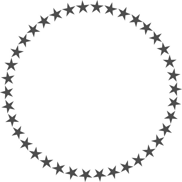 星圆形状星形边框图片下载