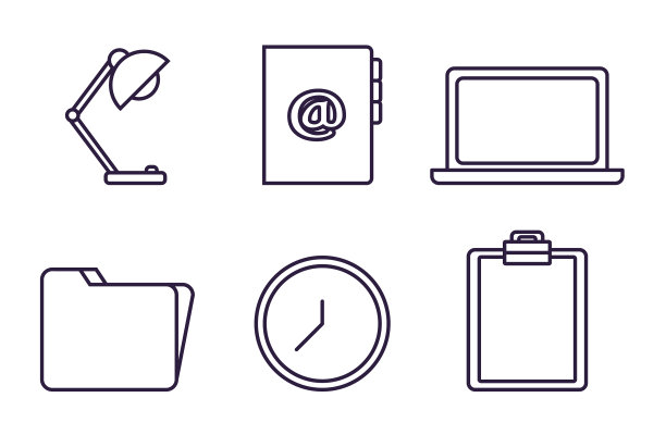 办公室设计元素图片下载