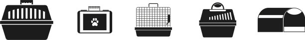 宠物笼图标设置简单风格图片下载