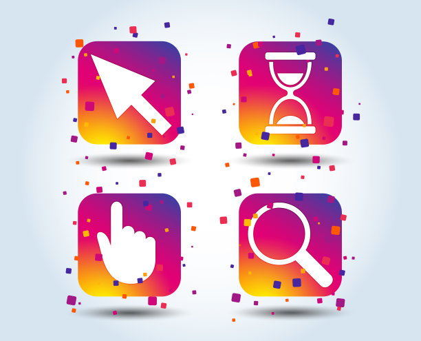 鼠标光标图标沙漏放大镜图片下载