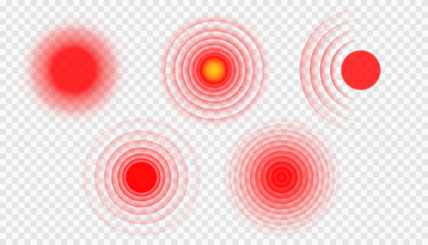 痛处红圈或局部标记痛处图片下载