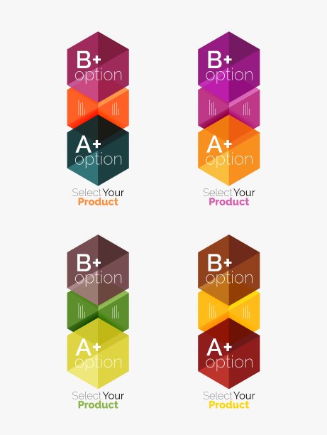 几何纸商业信息图布局图片下载