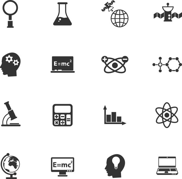科学图标集图片下载