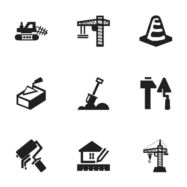 一套9可编辑的建设图标包括图片下载