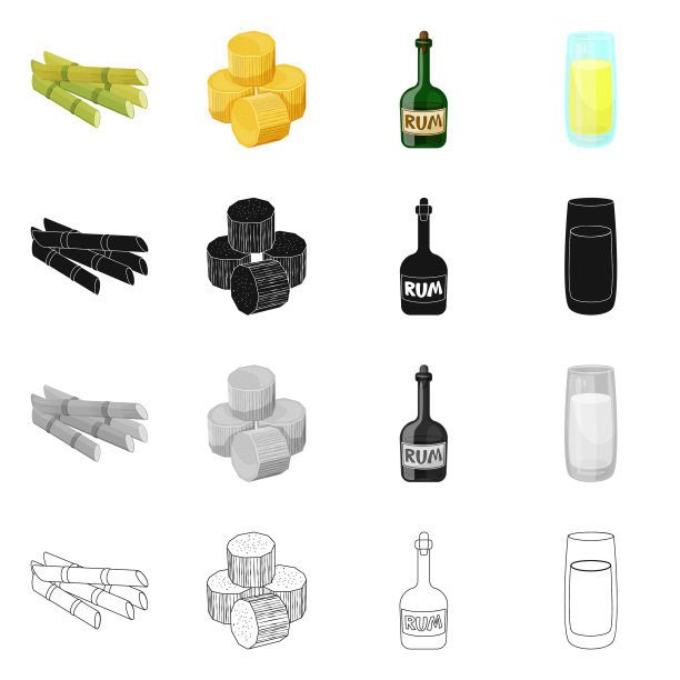 农业孤立对象与农业标志设置图片下载