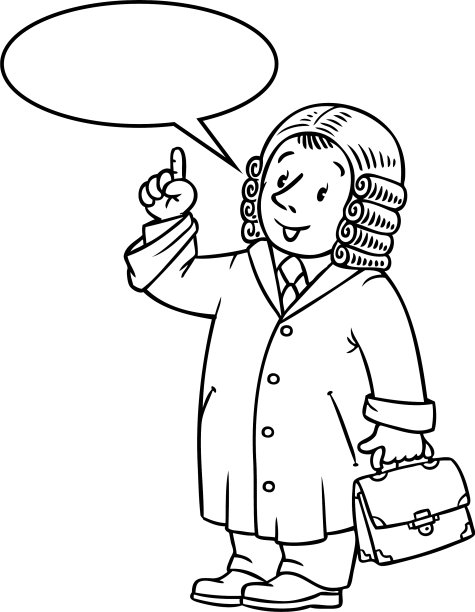 以气球为文本的搞笑法官涂色书图片下载