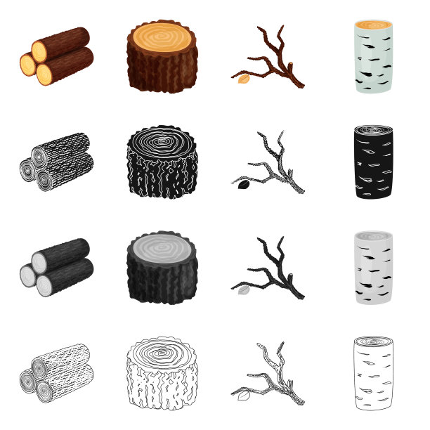 的树和原始符号集图片下载