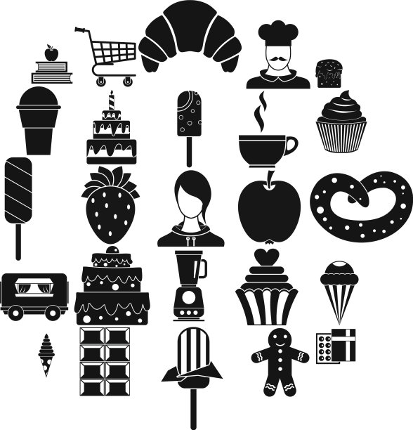 糖果图标设置简单的风格图片下载