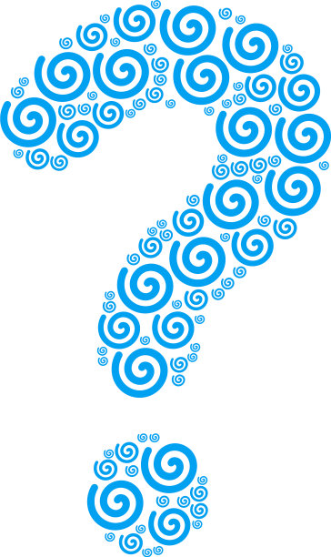 问号螺旋图标的马赛克图片下载