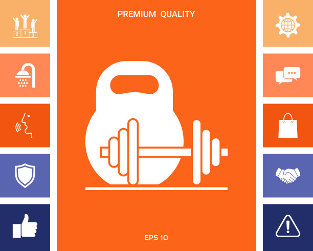 壶铃和杠铃图标图片下载
