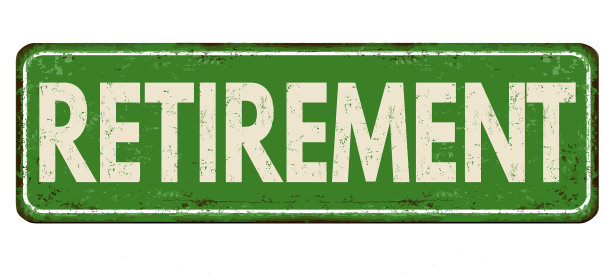 退休陈旧生锈的金属标志图片下载