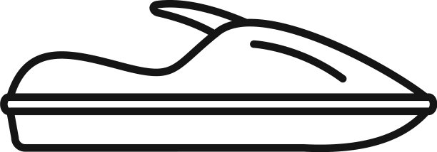 水上摩托艇图标轮廓风格图片下载