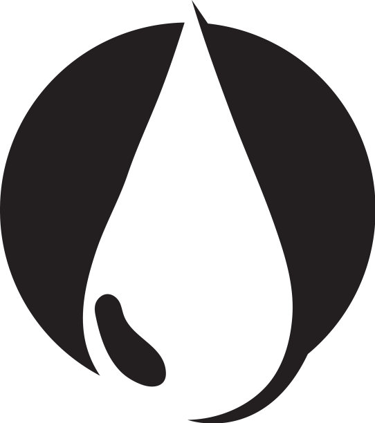 水滴黑色彩色标志图片下载