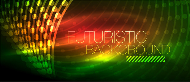 高科技未来科技背景霓虹形状图片下载