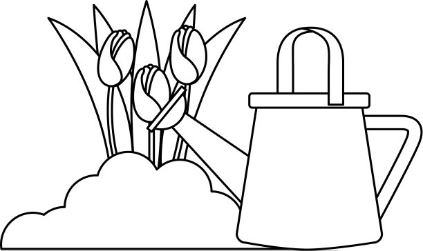 美丽的玫瑰种植与喷头图片下载