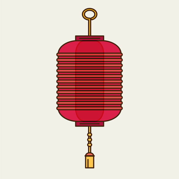 平面设计中国新年红纸灯笼图片下载