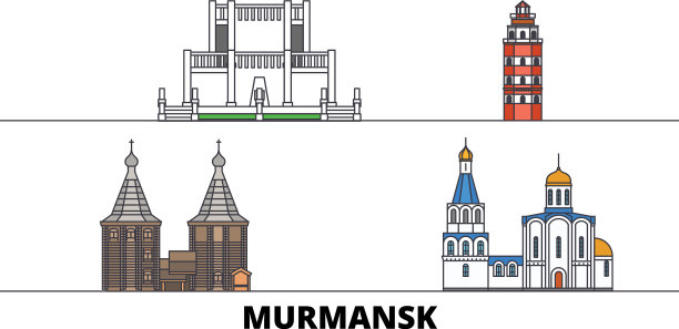 俄罗斯摩尔曼斯克平原地标图片下载