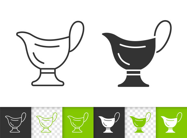 酱船简单的黑线图标图片下载