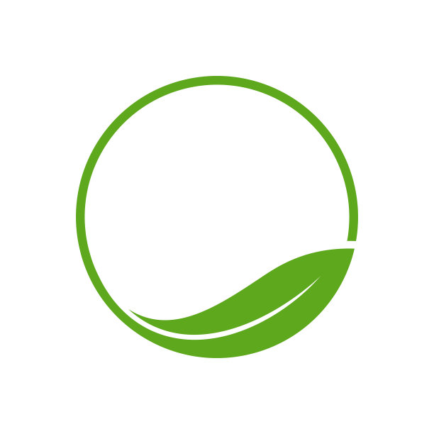 有机叶圈简单标志标志模板图片下载