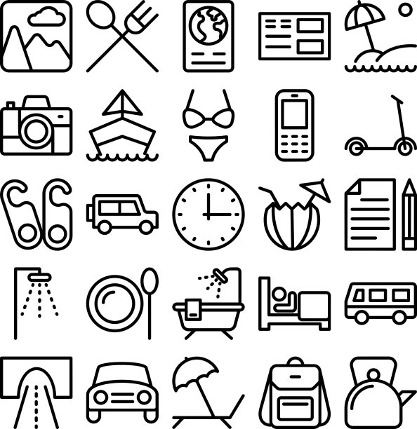 夏季和旅行的标志图片下载