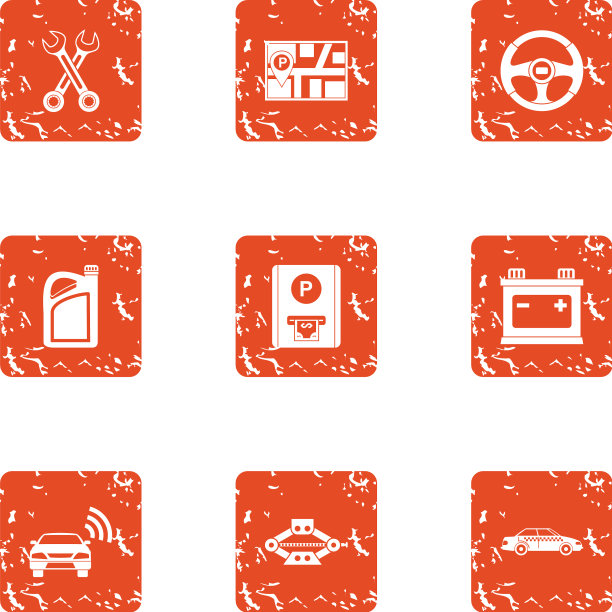停车场图标设置垃圾摇滚风格图片下载