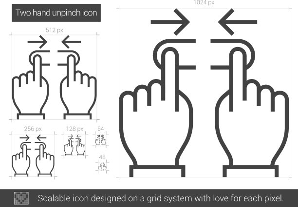 两只手松开线图标图片下载