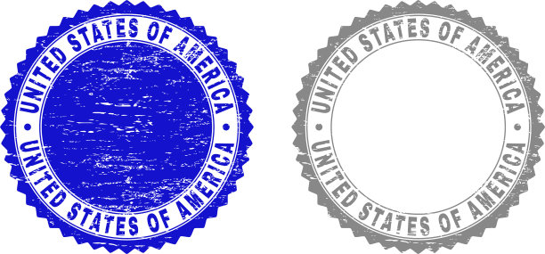 Grunge美国纹理邮票图片下载