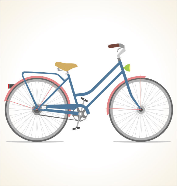 复古自行车孤立在白色背景图片下载