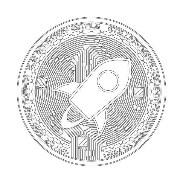 加密货币恒星黑白符号图片下载