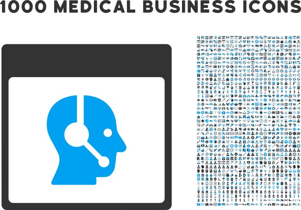 呼叫中心接线员日历页图标为1000图片下载