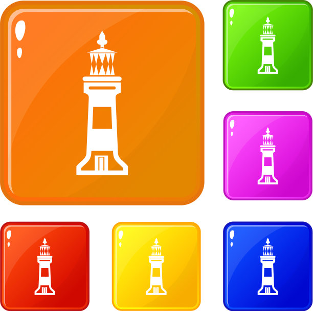 石头灯塔图标设置颜色图片下载