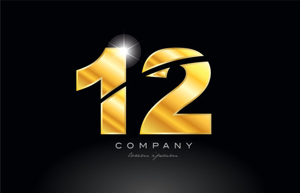 12号金金标志图标设计图片下载