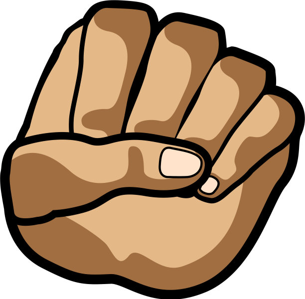 孤立的拳头图标图片下载