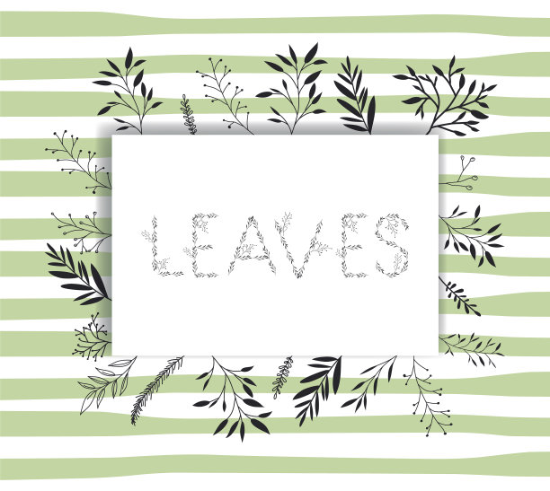 留下文字手工字体和花图片下载