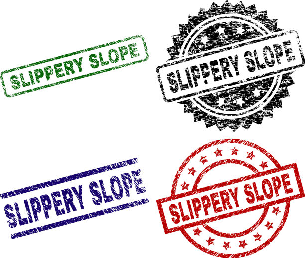 损坏的纹理滑坡印章图片下载