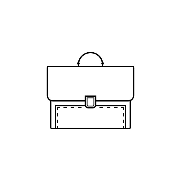 公文包和业务线图标金融图片下载