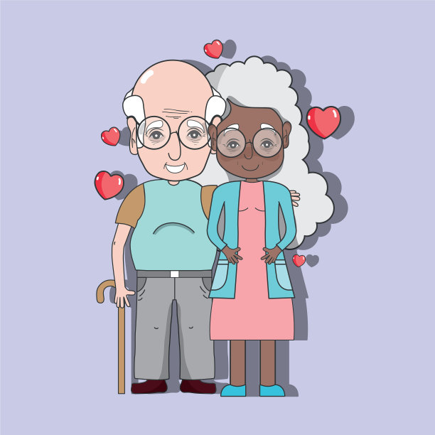 戴着眼镜、梳着发型的老人图片下载