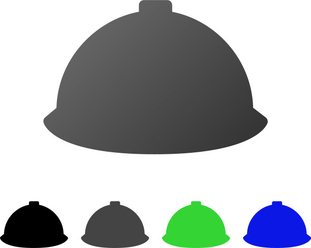 建设者头盔平缓渐变图标图片下载