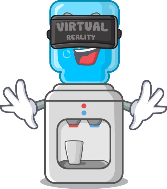 虚拟现实饮水机与塑料瓶图片下载