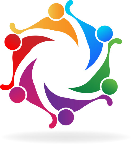 团队合作的人互相拥抱的图标图片下载