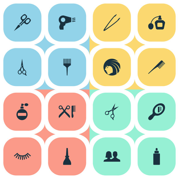 一套简单的美丽图标图片下载