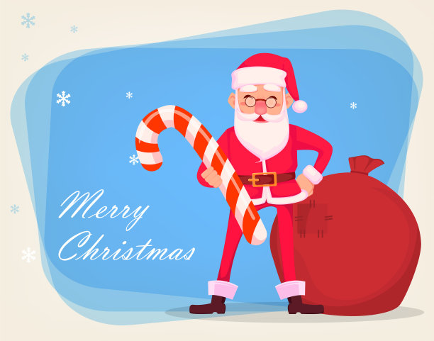 戴眼镜的滑稽圣诞老人图片下载