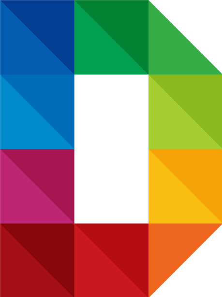 彩色字母d标志图标设计图片下载