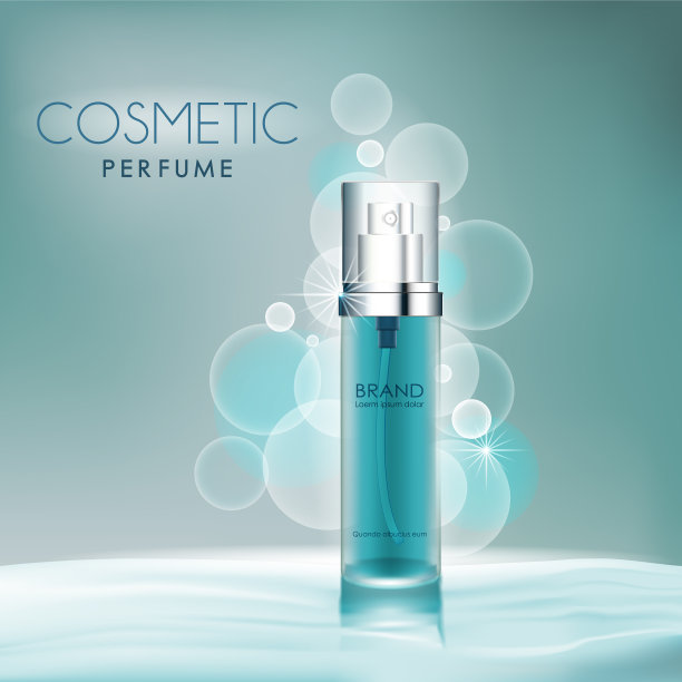 化妆品背景蓝色水图片下载