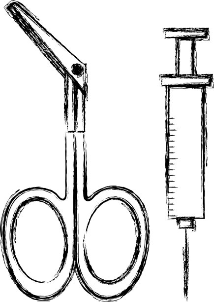 注射式手术剪刀图片下载
